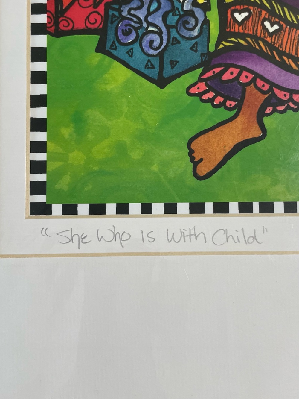 Suzy Toronto “She Who Is With Child” Matted Art Print size 10x8 - Picture 5 of 15